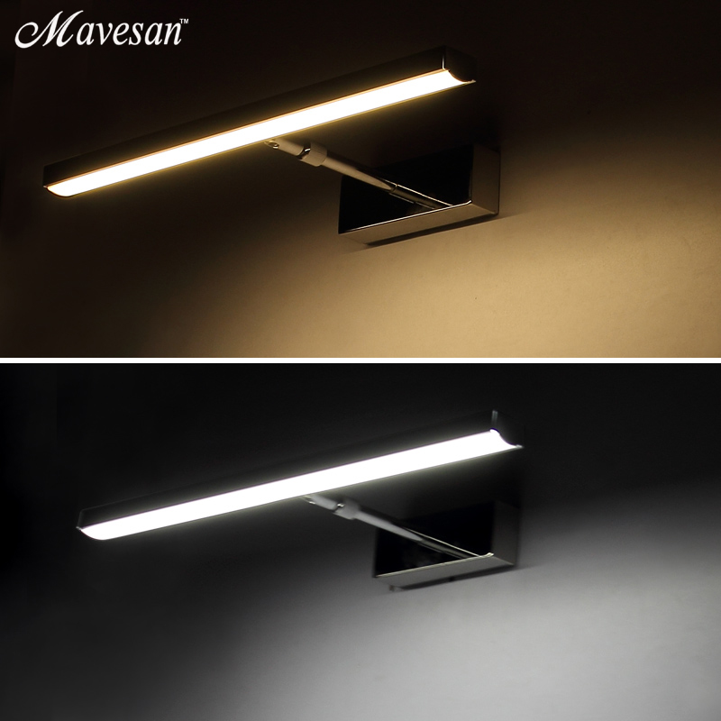 bathroom led mirror wall lamp ac220v/110v acrylic wall mini style warm white/cool white led wall lamps without switch