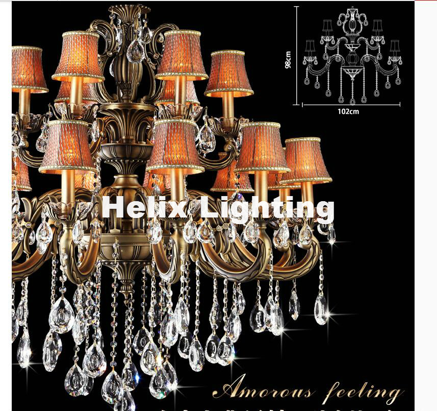 brass color zinc lustres chandelier genuine bronze color crystal chandelier e14 led white chandelier