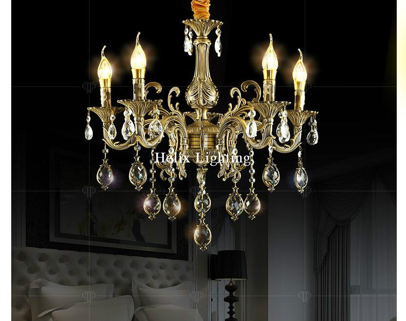 brass gold european chandelier led crystal chandelier zinc alloy ac k9 crystal chandelier lighting