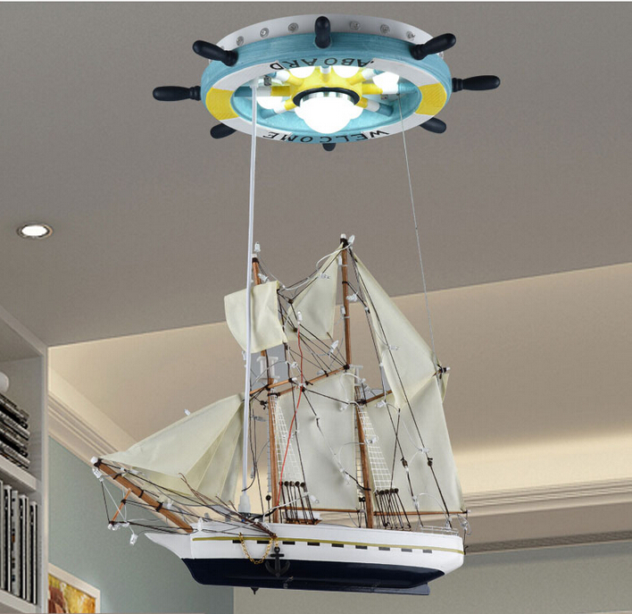 children boat pendant lamp modern rubber design pendant lights fixture kids children bed room lighting