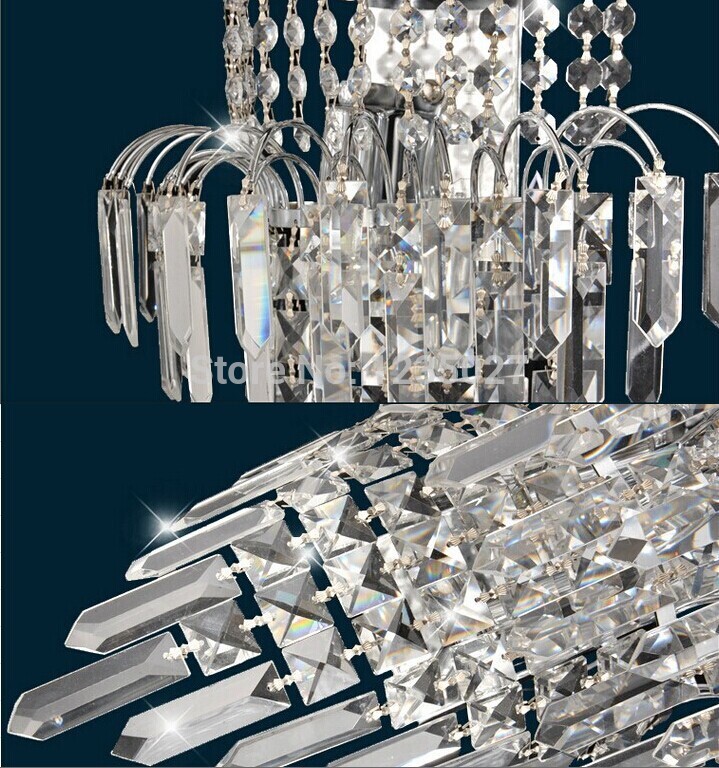 chrome modern fashion wall lamps crystal wall light crystal e14 wall mounted lights w300mm h390mm