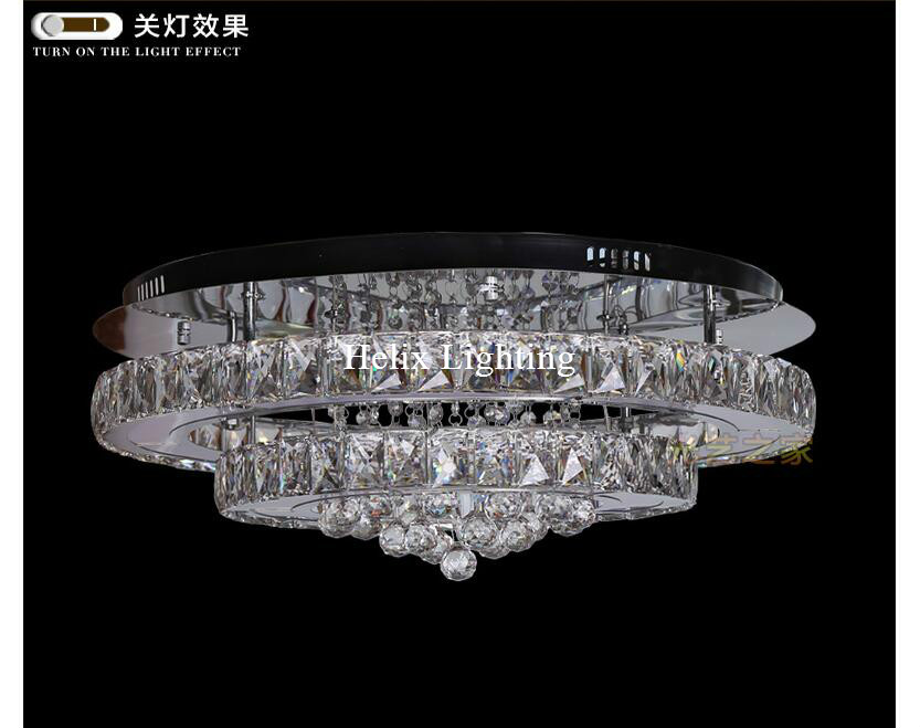 crystal modern led ceiling lights living room bedroom circle rings cristals avize indoor dec modern ceiling lamp