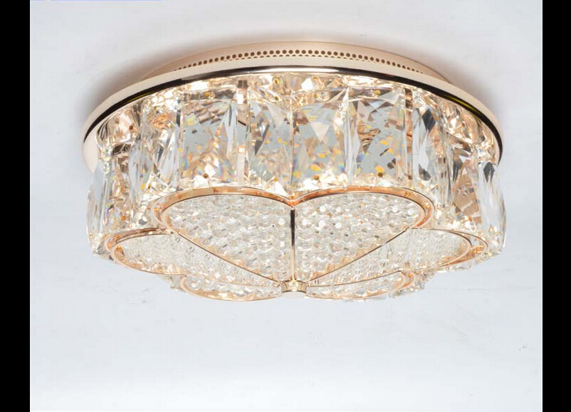 d250mm 11w led crystal ceiling light fixture golden led ceiling light lighting lamp flush mount ac guaranteed guaranteed