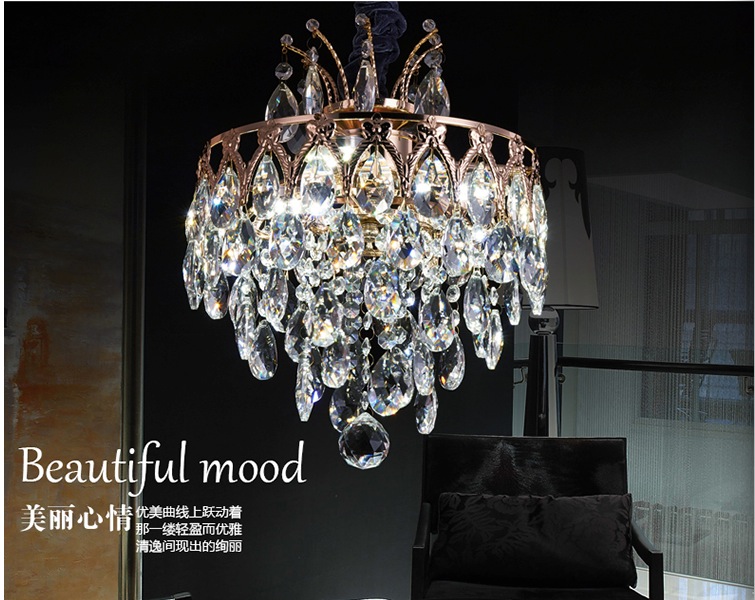 d280mm golden modern lighting led crystal lamp ceiling lamp chandelier lamp restaurants bedroom 1 head lamp