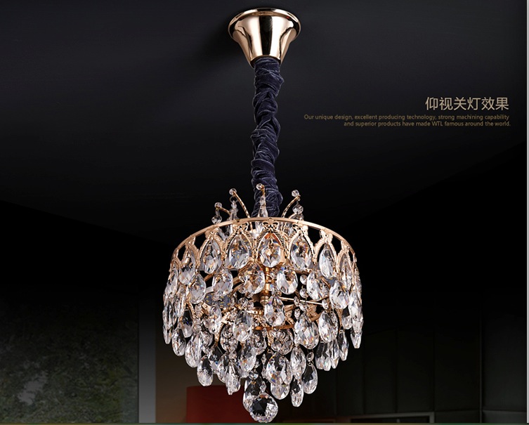 d280mm golden modern lighting led crystal lamp ceiling lamp chandelier lamp restaurants bedroom 1 head lamp