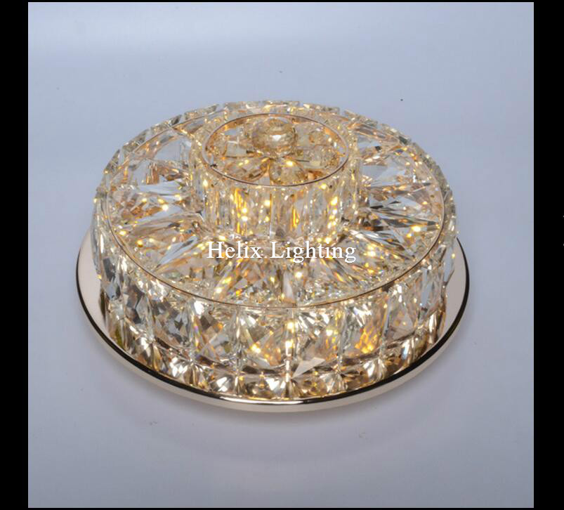 d280mm led ceiling lights ceiling lamp flush mount crystal light ac 90-260v surface mounted hallway ceiling lamp