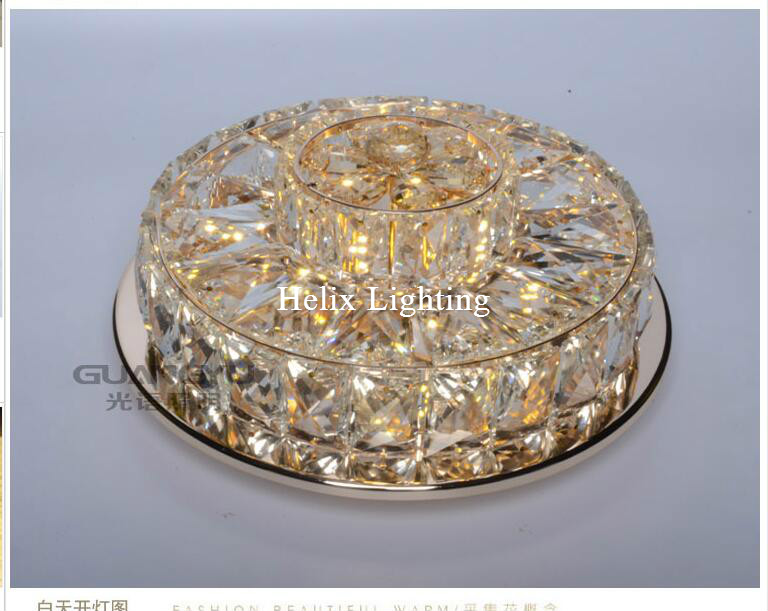 d280mm led ceiling lights ceiling lamp flush mount crystal light ac 90-260v surface mounted hallway ceiling lamp