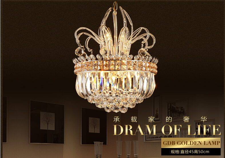 d450mm luxury north european top k9 crystal chandelier light el hall living room dining room ac 110-240v