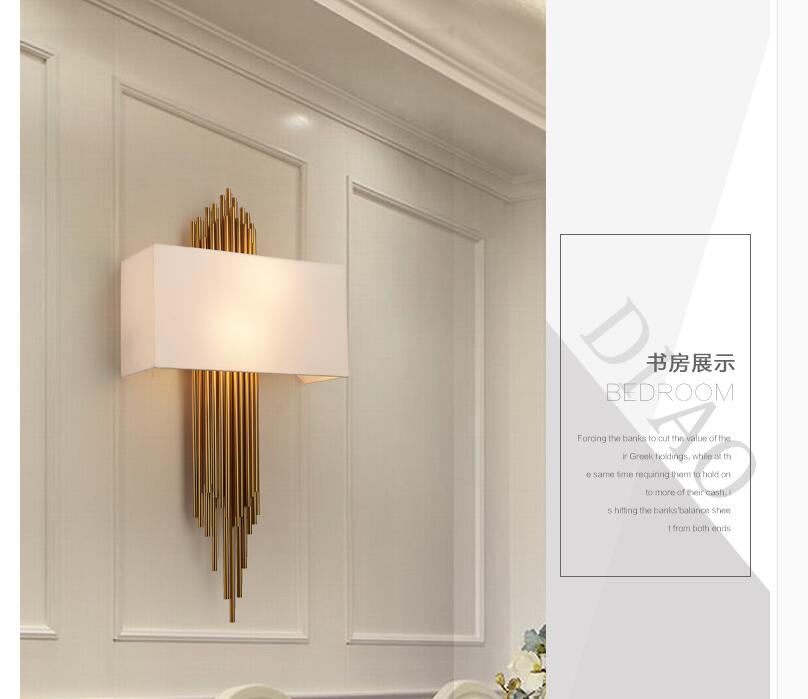 d45cm h95cm white golden led wall lamp for bathroom bedroom wall sconce indoor lighting lamp ac 90-260v led wall lighting