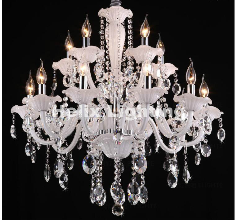 d85cm white modern crystal chandelier light fixture for home indoor fashion dining kitchen living room k9 crystals