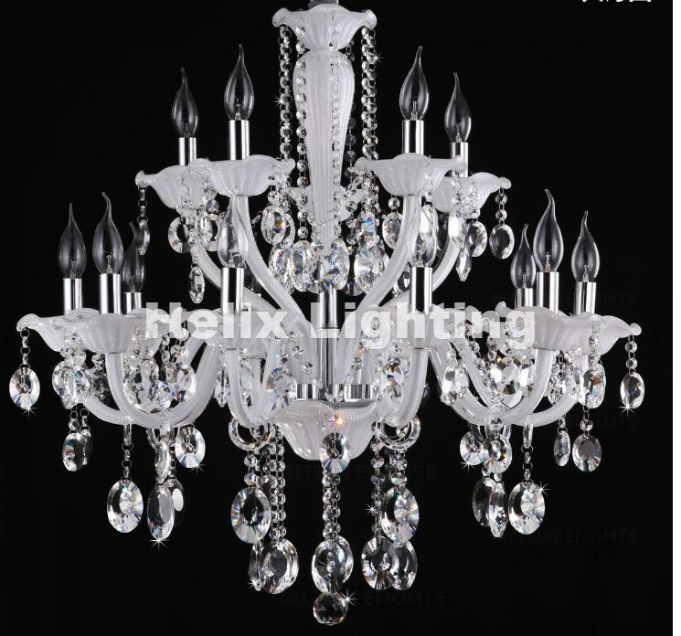 d85cm white modern crystal chandelier light fixture for home indoor fashion dining kitchen living room k9 crystals