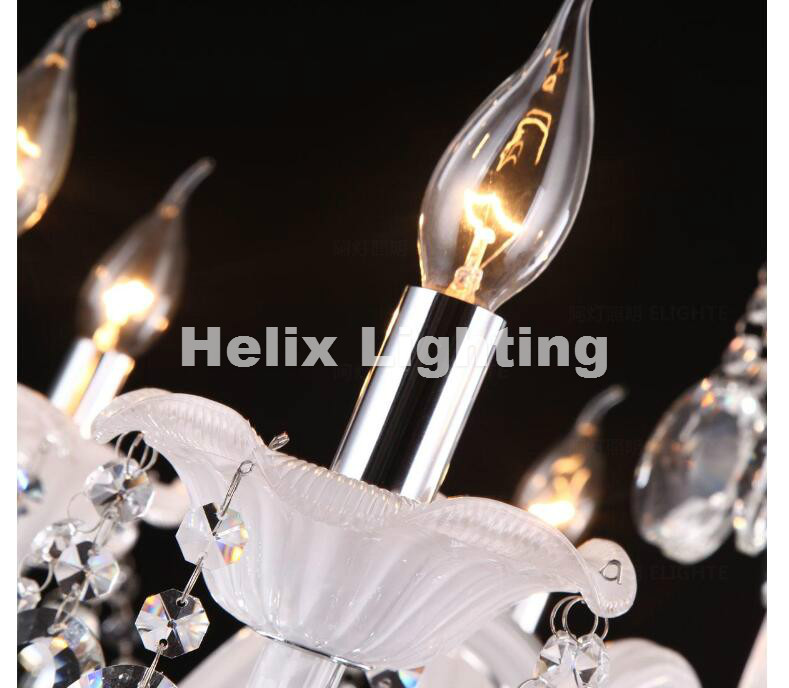 d85cm white modern crystal chandelier light fixture for home indoor fashion dining kitchen living room k9 crystals