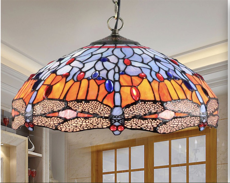 dragonfly european style tiffany pendant lights pendant lamps dining room for home indoor lighting fixture