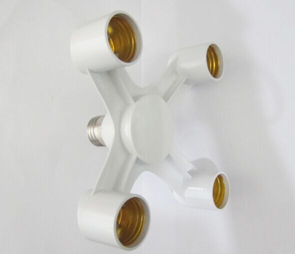 e27 to 4 heads e27 lamp base light lamp bulbs adapter converter e27 lampadapter lamp holder