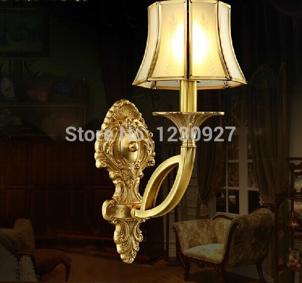 european 3w led copper wall lamp american living room wall lamp wall lamp bedside lamp bedroom bedside luxurious copper