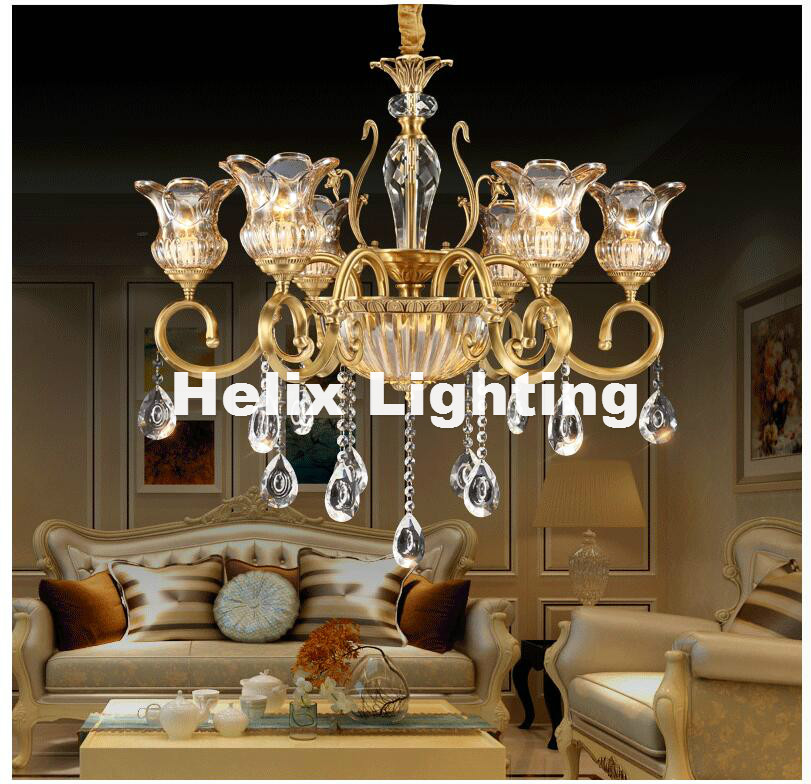 european bronze crystal chandelier light fixture brass luxurious crystal lustre lamp led brass color chandelier