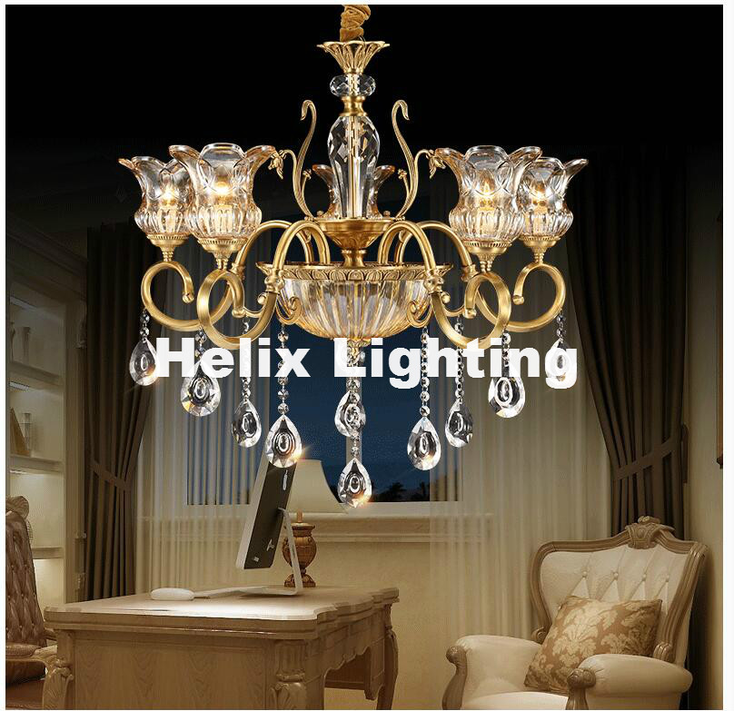 european bronze crystal chandelier light fixture brass luxurious crystal lustre lamp led brass color chandelier