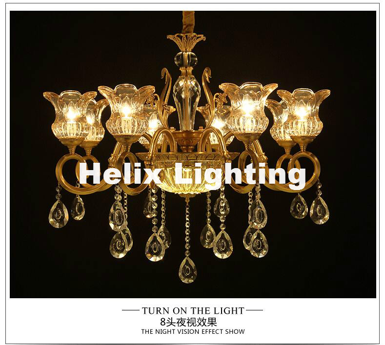 european bronze crystal chandelier light fixture brass luxurious crystal lustre lamp led brass color chandelier