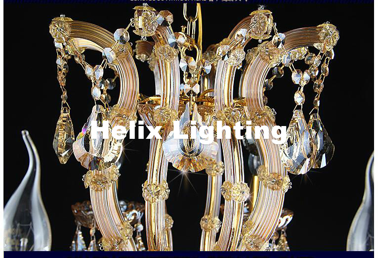 european candle chandelier crystal lighting fixture golden e14 modern incandescent luminaire lustres pendentes ac el lighting