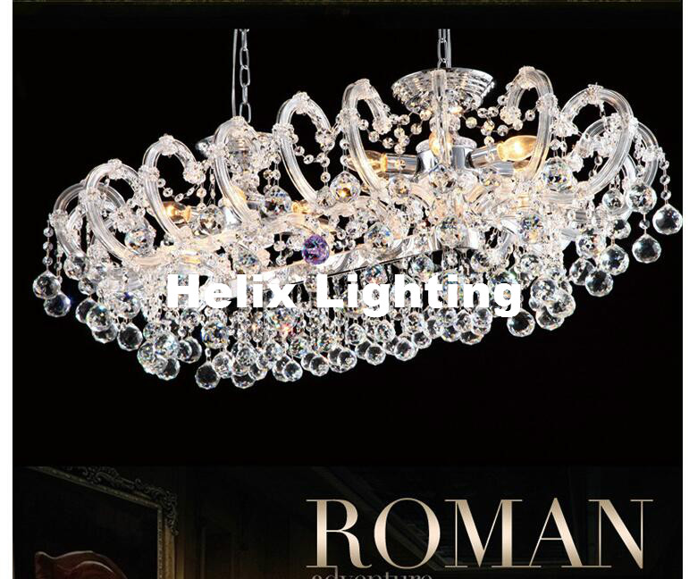 european modern clear white crystal chandelier lamp luster cristal pendent light fixture e14 led ac candle lamp guaranteed