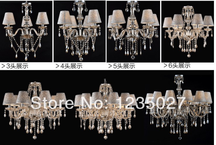 fast 18 lights smoky grey fashion of luxury crystal large chandelier modern crystal chandelier lighting