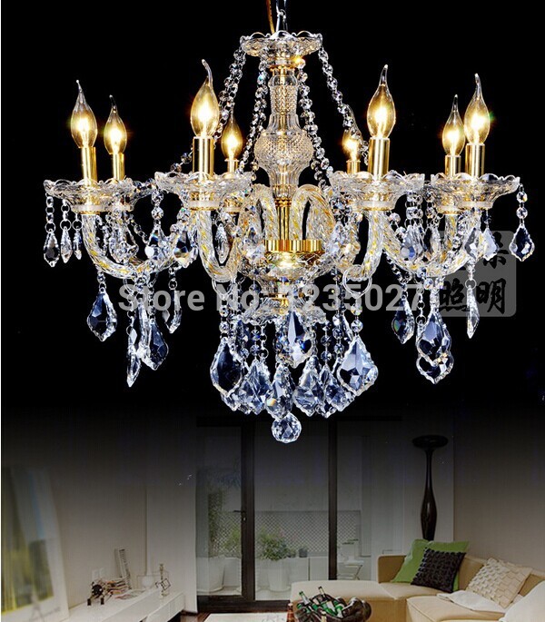 fast 6 bulbs european candle modern crystal chandelier ceiling bedroom living room el decor light fixture e14 lamp