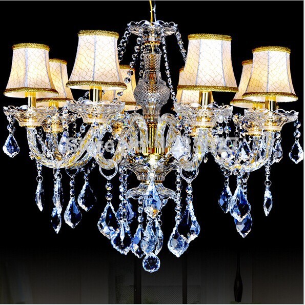 fast 6 bulbs european candle modern crystal chandelier ceiling bedroom living room el decor light fixture e14 lamp