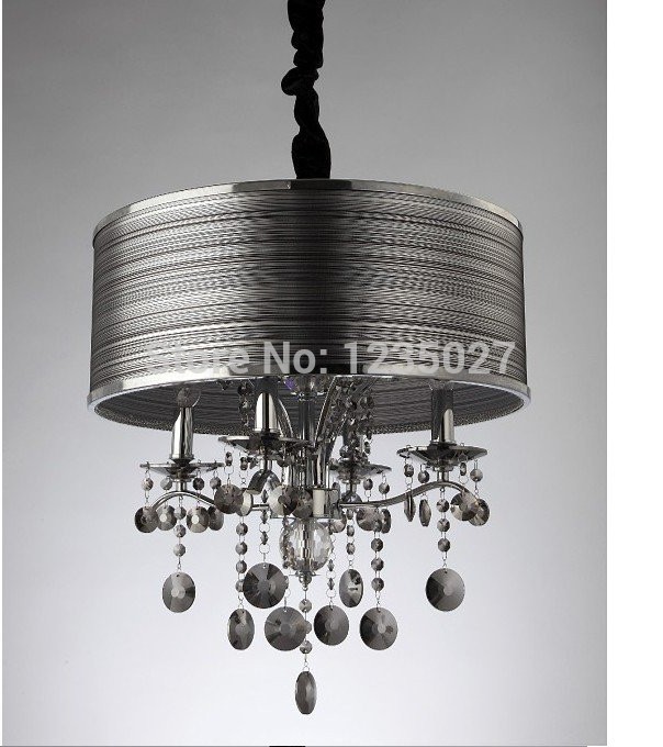 fast contemporary and morden smoke crystal droplets with fashion shade design pendant