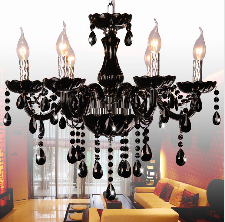 fast whole price modern black chandelier lamp with e14 lamps sy3033/6l d570mm h600mm