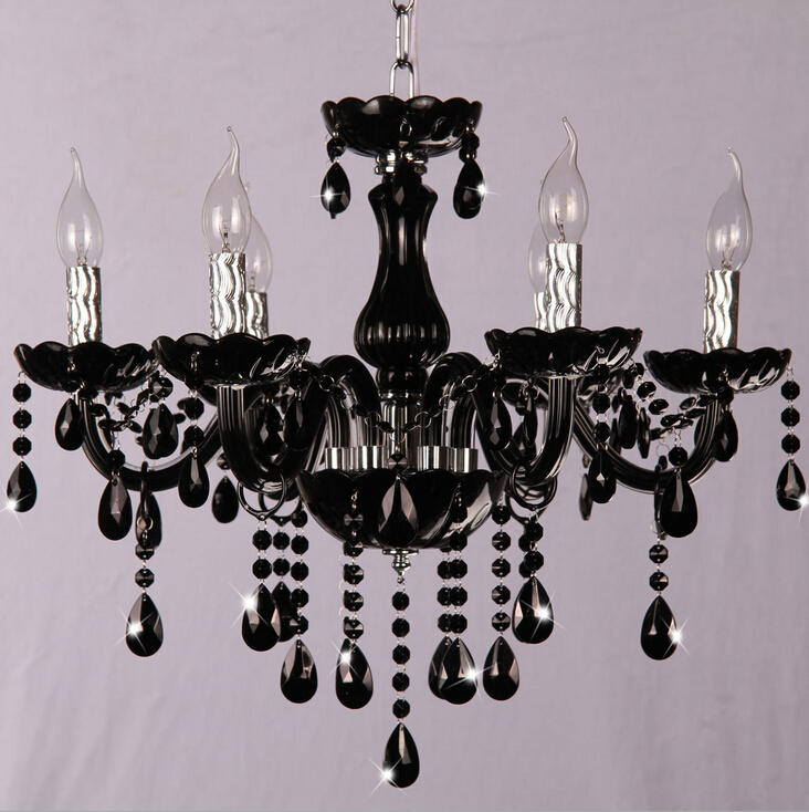 fast whole price modern black chandelier lamp with e14 lamps sy3033/6l d570mm h600mm