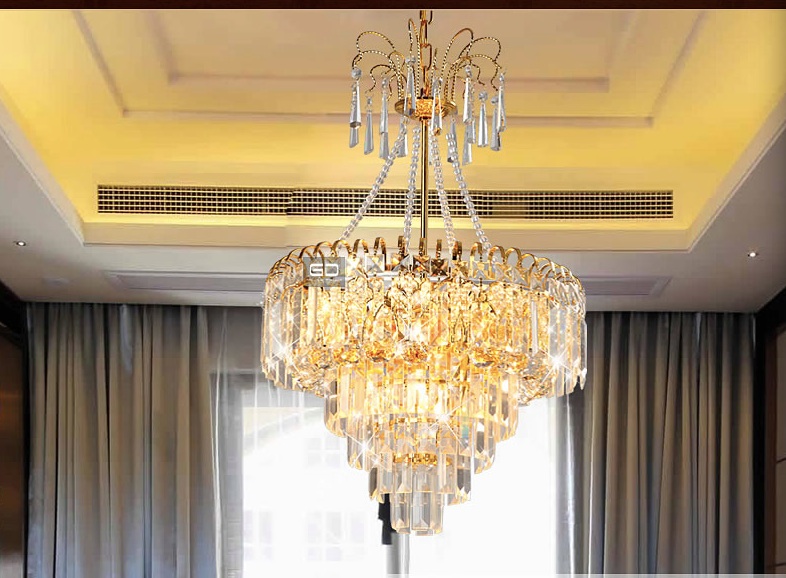 gold crystal chandelier light fixture classic crystal chandelier light gold color k9 crystals