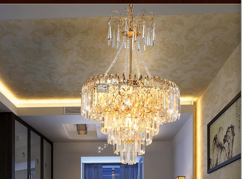 gold crystal chandelier light fixture classic crystal chandelier light gold color k9 crystals