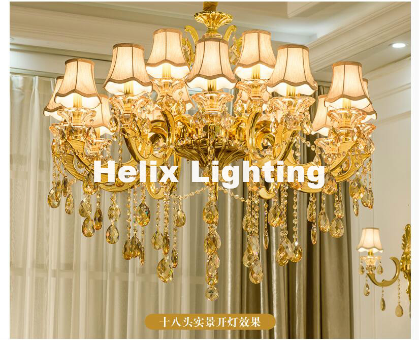 gold finishing lustres chandelier genuine vintage crystal chandelier e14 led golden chandelier shades included