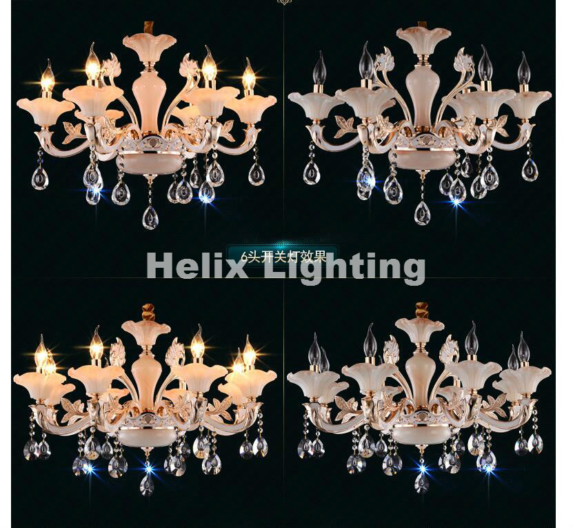 jade chandelier 8 arms luxury crystal light fashion ceiling crystal light modern large chandeliers guaranteed