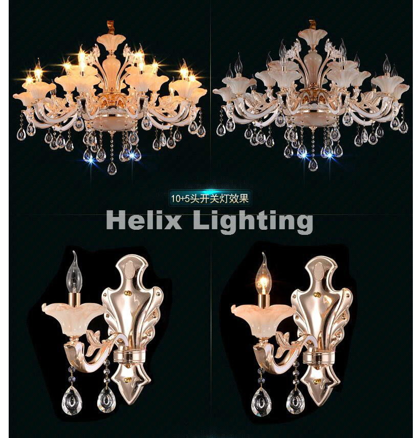 jade chandelier 8 arms luxury crystal light fashion ceiling crystal light modern large chandeliers guaranteed