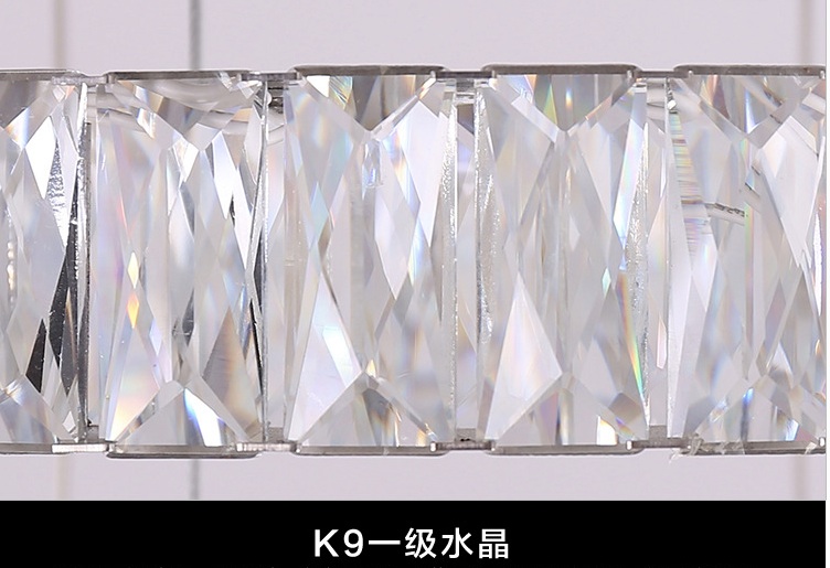 k9 diamond ring led crystal pendant light modern led lighting circles hanging lamp guarantee two sizes