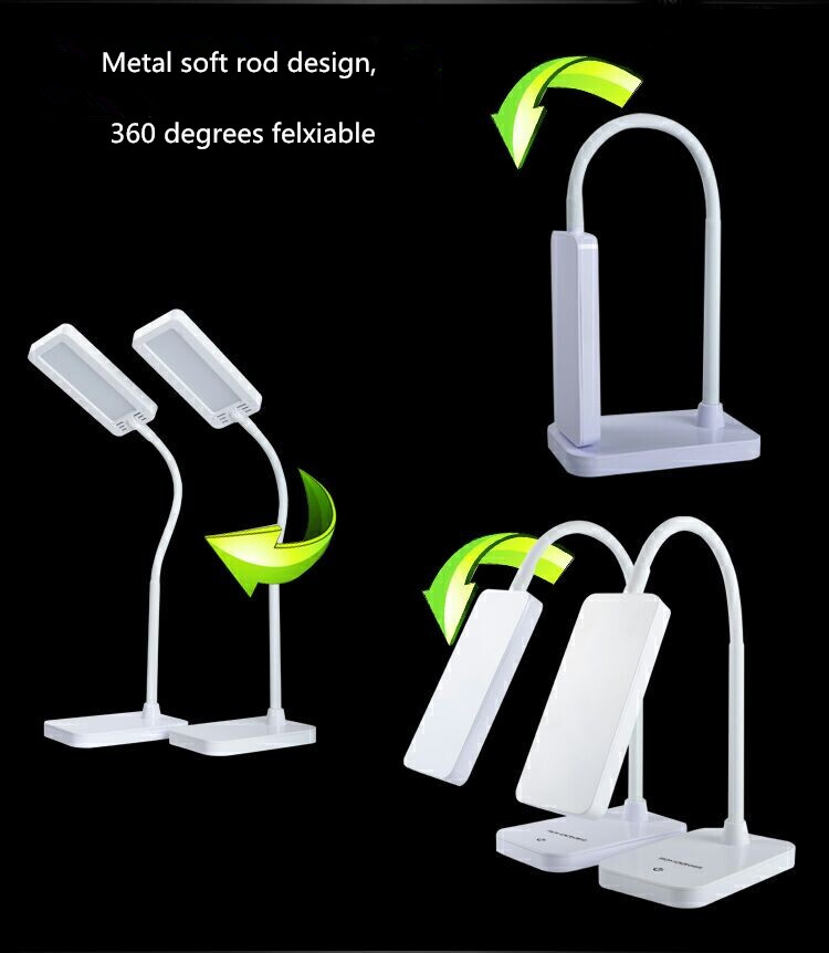 led desk lamp, flexible gooseneck table lamp 7w, 5 color temperatures with 5 brightness levels, touch control, mermory function