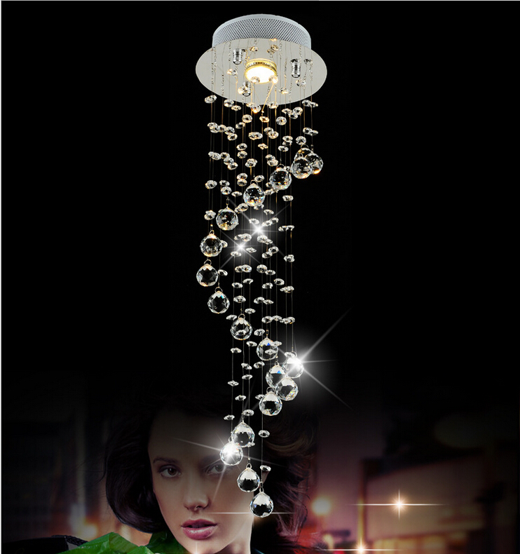 led modern k9 crystal ceiling crystal pendant lamp lustres de cristal chandeliers criostail led lights ac guaranteed