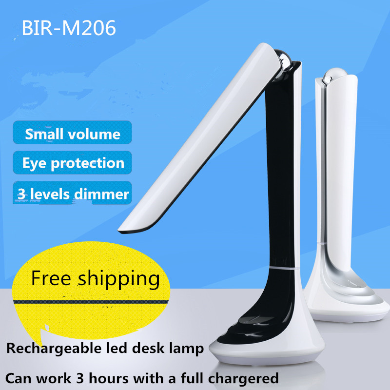 led table desk folding lamp 4.5w 3 levels brightness dimmer adjustable eye protection usb 1800ma rechargeable led reading lamp