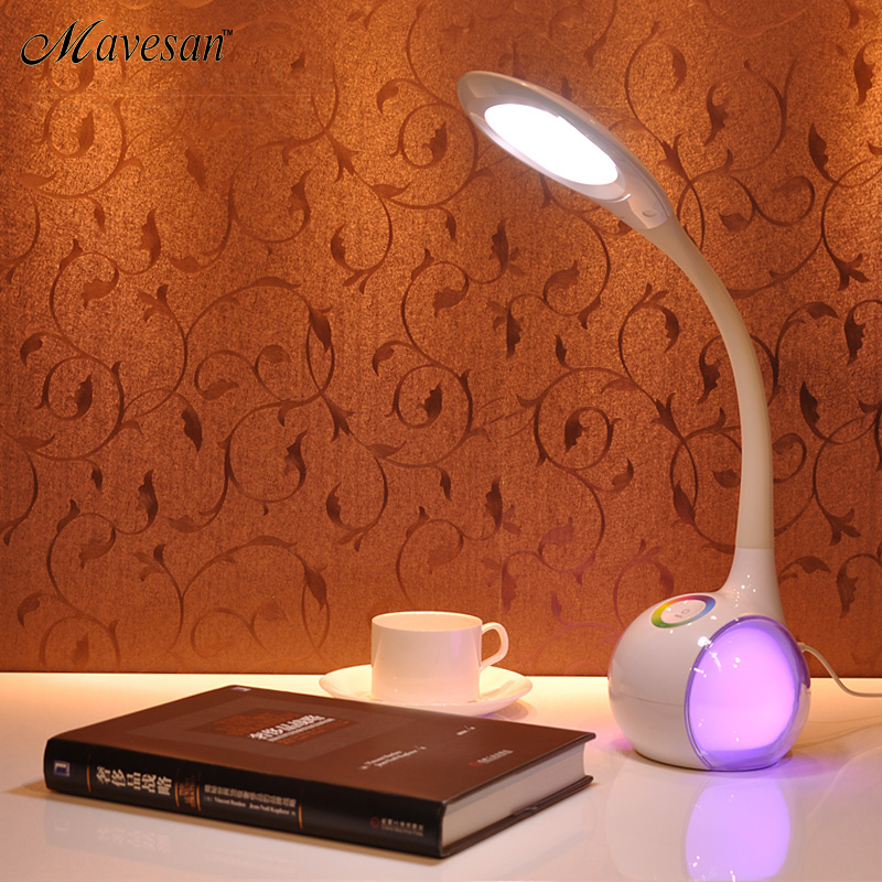 led table lamp eye protection with dimmer base reading table lamp adjustable night light for kids