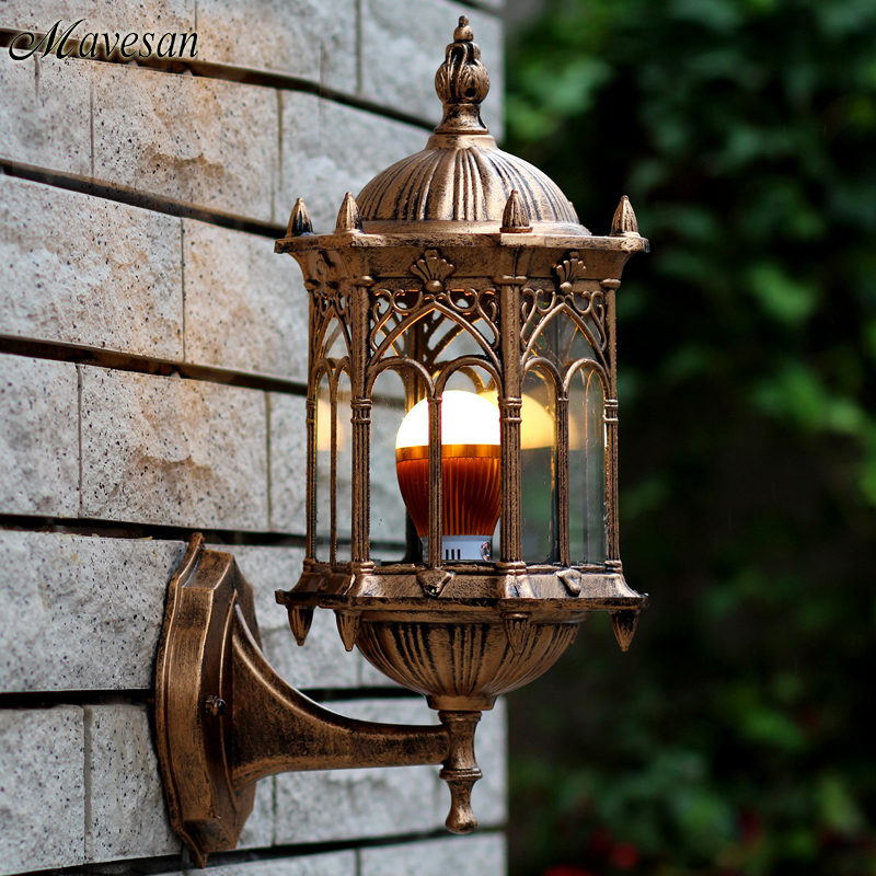 livex lighting 2151-02 monterey 1 light outdoor polished brass finish solid brass wall lantern with clear beveled glass