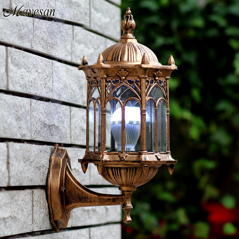 livex lighting 2151-02 monterey 1 light outdoor polished brass finish solid brass wall lantern with clear beveled glass