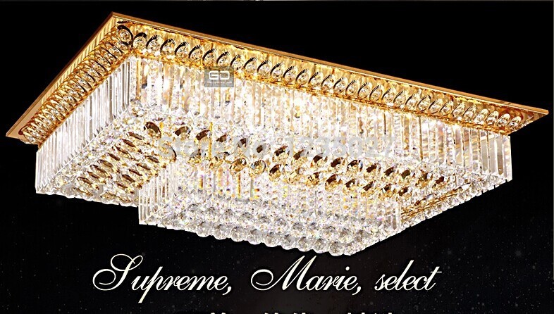 long size rectangle crystal pendant light fitting crystal chandelier ceiling lamp lighting w600*l800*h300mm