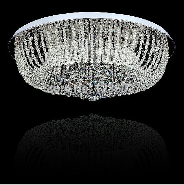 luxury ceiling light for living room crystal chrome ceiling crystal lamp led remote control ceiling round lighting lamps