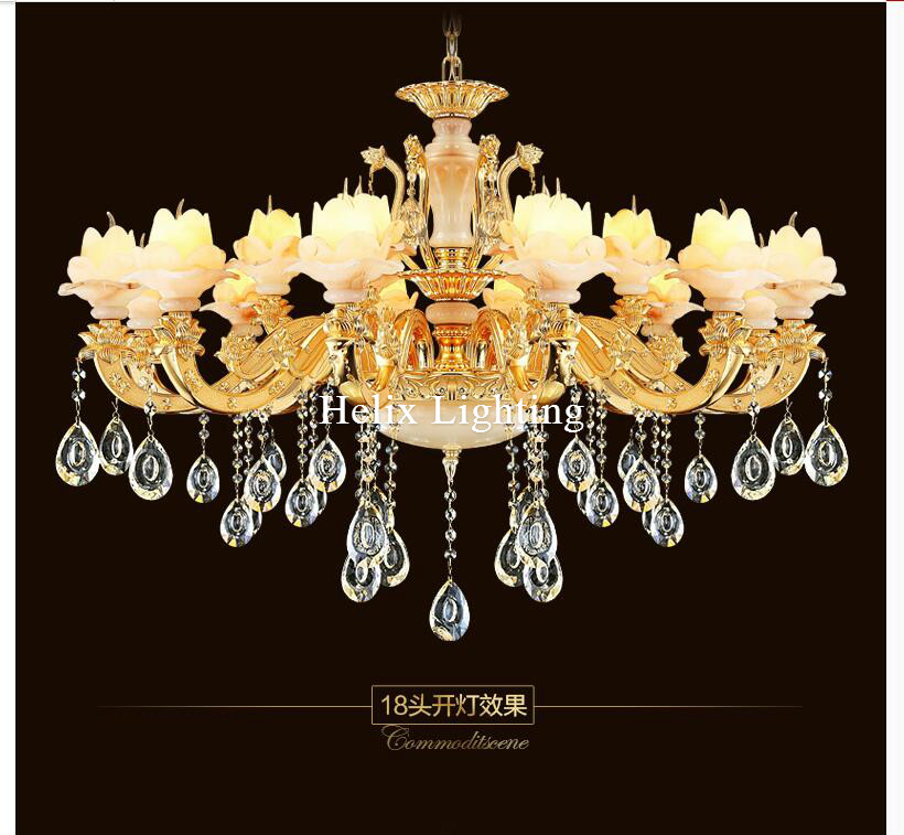 luxury european chandeliers luxury zinc alloy jade crystal chandelier lamp ac led k9 chandelier for home lighting