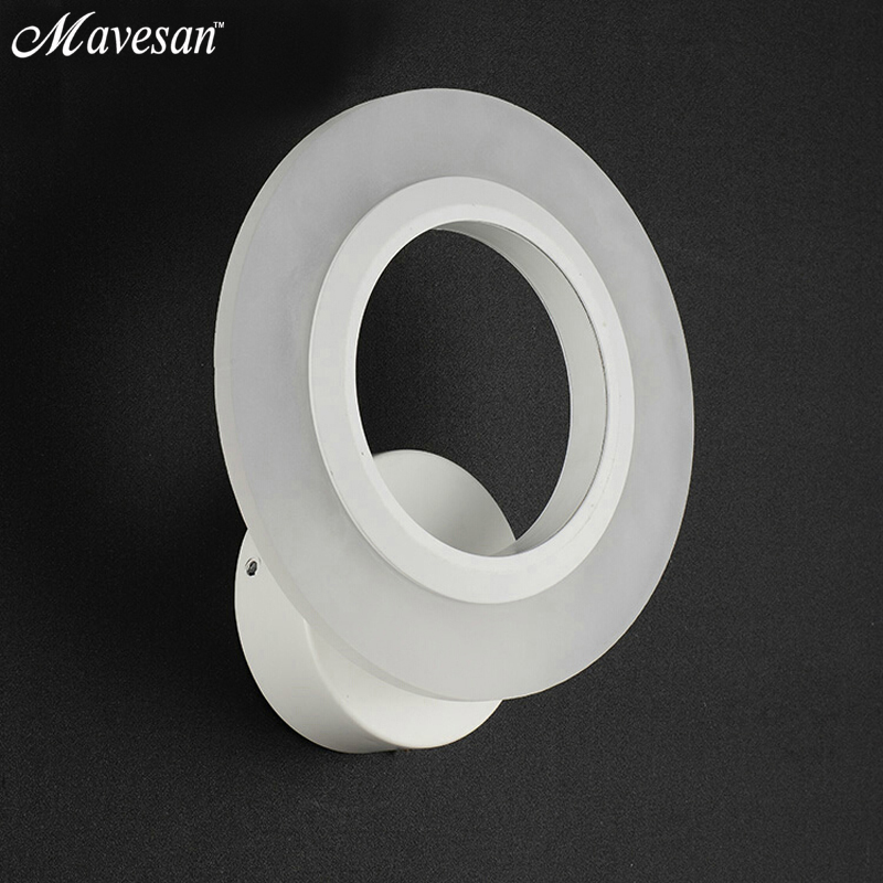 modern around led wall lamp for bathroom bedroom wall sconce white indoor lighting lamp