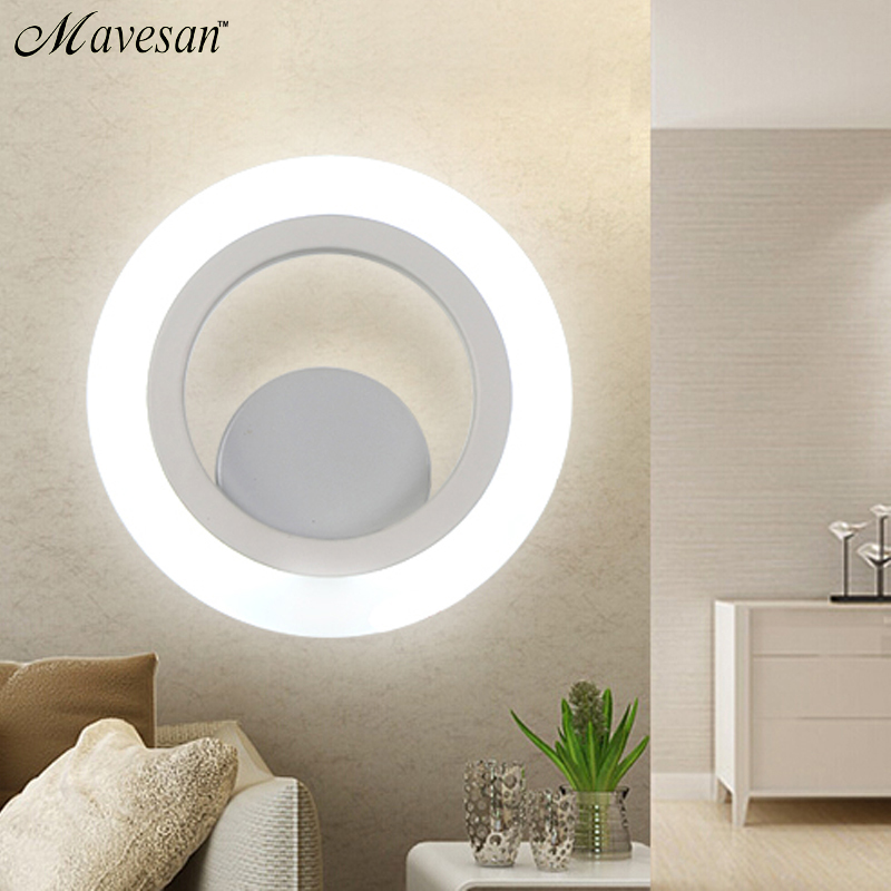 modern around led wall lamp for bathroom bedroom wall sconce white indoor lighting lamp