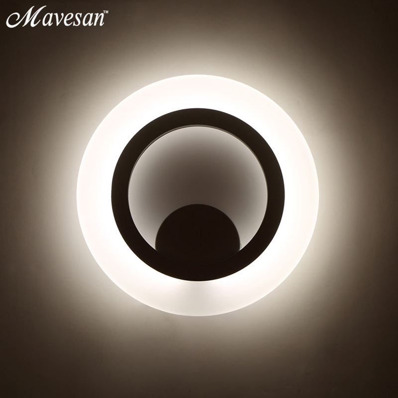 modern around led wall lamp for bathroom bedroom wall sconce white indoor lighting lamp