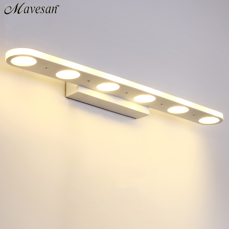 modern bathroom led mirror light ac110v/220v white acrylic wall mini style warm white/cool white led wall lamps