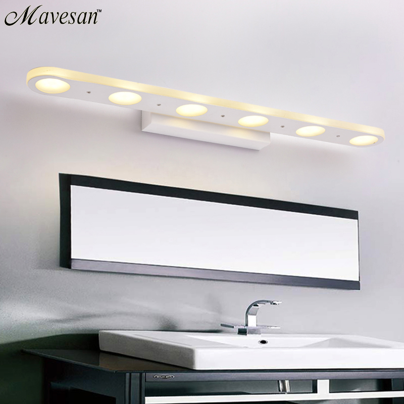 modern bathroom led mirror light ac110v/220v white acrylic wall mini style warm white/cool white led wall lamps